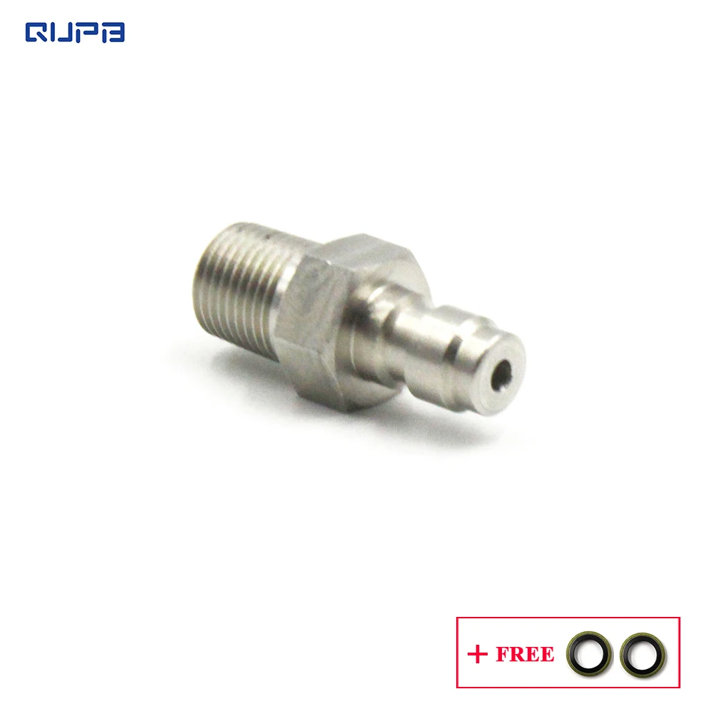 

QUPB PCP Diving Quick Coupling Plugs Stainless Steel Coupler 1/8'' NPT Male Thread PTP010