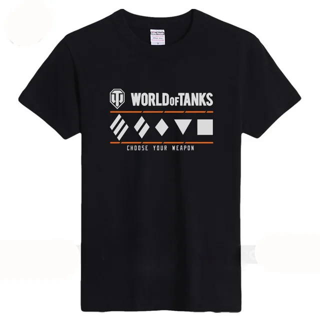 2016 the latest style T shirt male With short sleeves world of tanks In