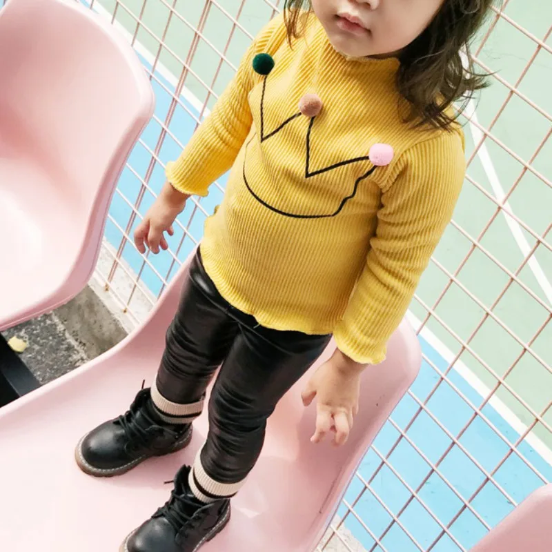 

Baby Tops Toddler Kids Baby Girl Long Sleeve T-shirt Top Blouse Cotton Candy Color Clothes Baby Girl Clothes