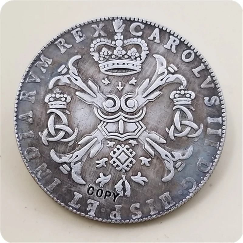 1710 испанские Нидерландов (Brabant) 48 Sols/1 Patagon-Carlos III (Archduke) Имитация монеты | Дом и сад
