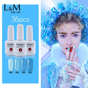 

36pcs/set Gelatu Series ibdgel Brand White bottle UV LED Soak-off Gel Lak Gel Nail Polish Gel Varnishes nail gel long lasting