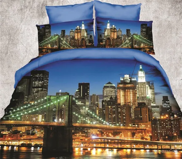 Love in London bedding set 3d bed sheet wedding luxury Quilt/Duvet