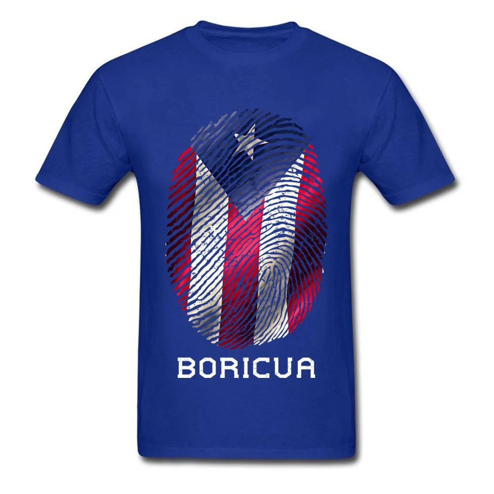 Fashionable Design Normal T Shirt O-Neck 100% Cotton Men Tops Shirts Short Sleeve Autumn Normal T-shirts Top Quality Boricua Puerto Rico Gifts For Pride Puerto Ricans blue