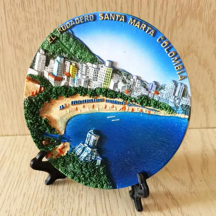 Коламбия Приморский туристический город Санта-Марта туристический сувенир стереоскопический декоративный диск