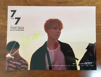 

signed GOT7 GOT 7 Kim YuGyeom Yu Gyeom autographed photo 7 FOR 7 5*7 free shipping 102017C