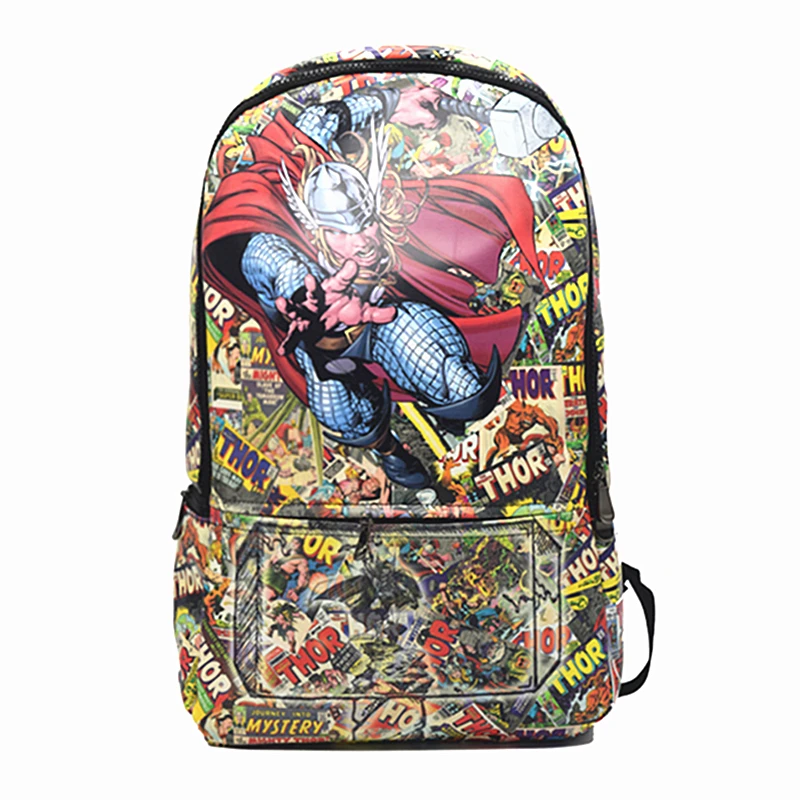 

Thor Backpack Captain America Iron Man Superman School Bags Backpack Pouch Mochila Women Backpack Travel Bag FreeShipping