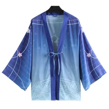 

Japanese Fashion Casual Kimono Yukata Anime Cardcaptor Sakura Kinomoto Sakura Men Women Cloak Card Captor Haori Cosplay Costume