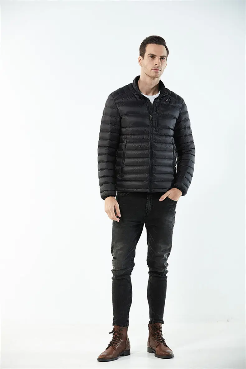Brand Mens Jackets Wind Water Resistant Autumn Winter Stand Collar Male Jacket Coats Men Zipper Pockets US EU Size Machine Wash 09