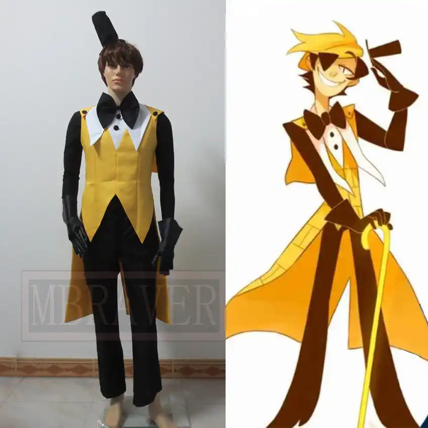 2018 Gravity Falls Bill Cipher Cosplay Costume Mystery Attack Outfit