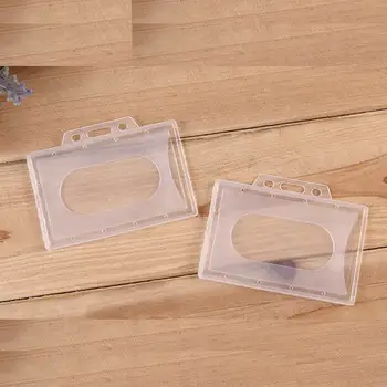 

1000 Pcs Transparent Case Clear Hard Plastic Badge Holder Card ID Credit Holder Horizontal and Vertical Style