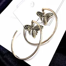 Ретро преувеличенные большие брендовые серьги пчела кулон Модные темпераментные женские серьги женские ювелирные изделия