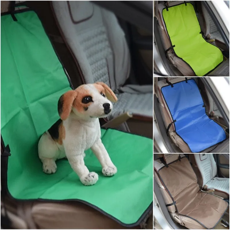 Двойной слой ткани Оксфорд сплошной цвет собака автомобиля Коврики S Водонепроницаемый Коврики Pet Puppy спереди-сиденье пассажира собака