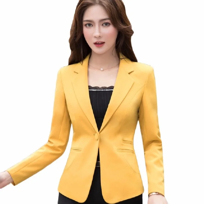 2018 Women Basic Coats Office Blazer Feminino Elegant