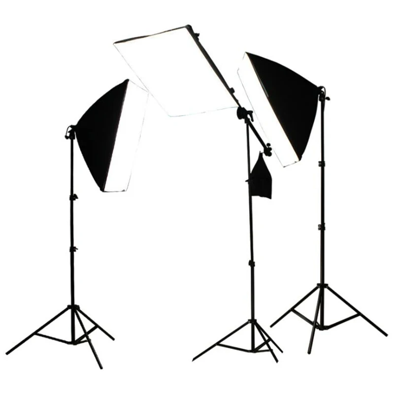 Photography lights studio 3x 50*70CM softbox independent steady lasting source Indoor ring