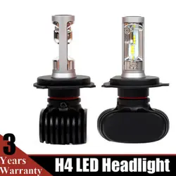 1 пара 12 V 6500 к автомобилей фары лампы для передних фар дальнего света Лампа для фары авто H4 светодиодный лампы авто лампы для фары лампы