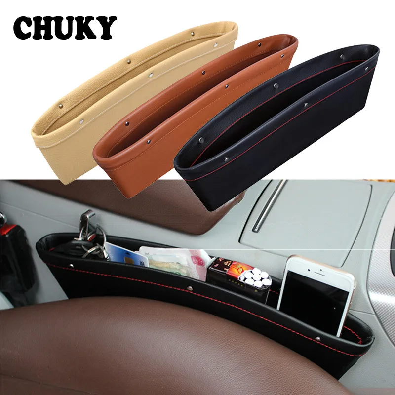 Car Seat Crevice PU Leather Leak-Proof Storage Box for Abarth Mazda 6 CX-5 Kia Ceed Rio 3 4 Cerato Picanto Sorento Mini Cooper
