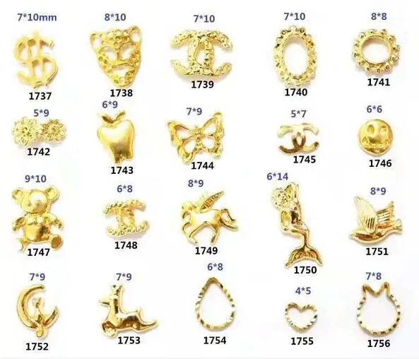 

100pcs New Bling 3D Nail Art Decorations Alloy Nail Charms Nails Rhinestone & Decoration