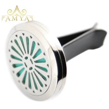 

Cute Flower Yoga Trees 30mm Diffuser 316 Stainless Steel Car Aroma Locket Essential Oil Car Diffuser Lockets Free 40Pcs Pads