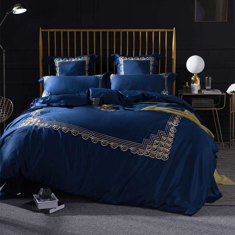 

2018 Luxury Egyptian cotton Bedding Set Mandal Bohemia style Bed set Embroidery duvet covers Soft Bedclothes for home