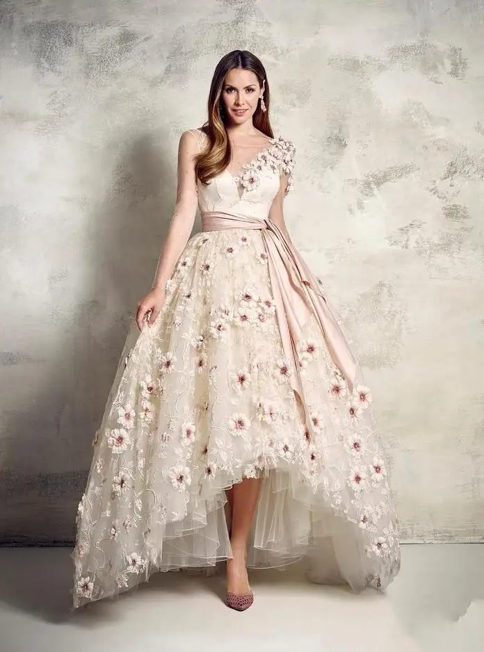 gown flower material styles