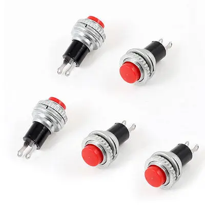 

Red Cap Momentary Pushbutton Doorbell Tactile Switch 2 Pin 5 Pcs