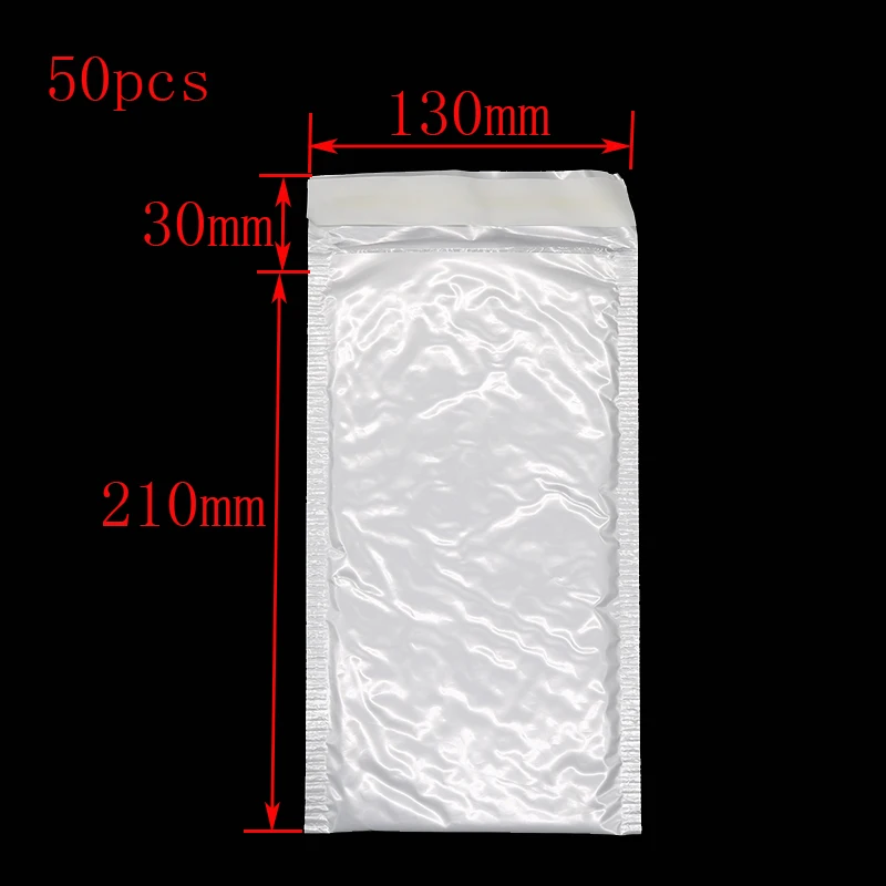 

(13 * 21cm + 3cm) White Ultralight Kraft Pearl Film Envelope Waterproof Shockproof Bubble Bag Logistics Bag Stationery 50pcs