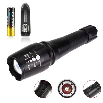 

CASTNOO 3500Lumen LED Zoom 5-mode Hunting Flashight 18650 AAA Torch Lamp