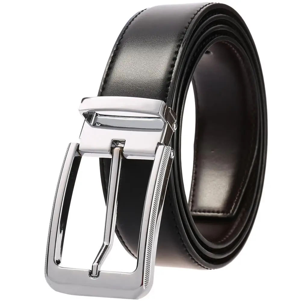 

Pin Buckle Retro Belts For Men Formal Business Genuine Leather Belt Designer Men Cowhide Waist Strap Black Brown Belts 110-130CM