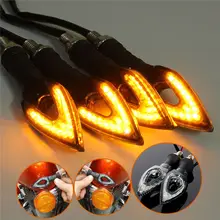 4x Universal 12V 1.3W 12 LED Motorcycle/Motorbike Turn Signal Indicators Blinker Amber Light Lamp Bulb for Honda Yamaha Etc.