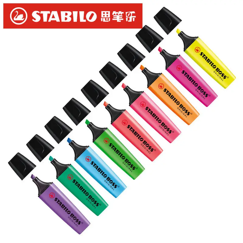 

STABILO Boss Original Highlighter Pens Assorted 9 Colors Set Chisel Nib