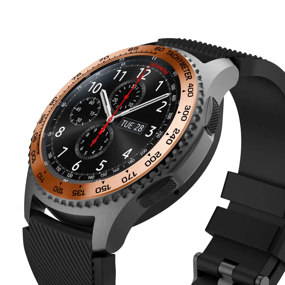 Часы с циферблатом кольцо для samsung gear S3 Frontier/galaxy Watch 46 мм чехол для укладки клеющаяся крышка против царапин защитное кольцо