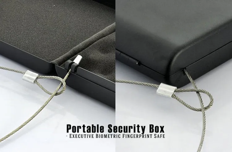 Fingerprint and key safety box, jewelry box, steel safe, strongbox, protable security box executive biometric fingerprint safes (10)