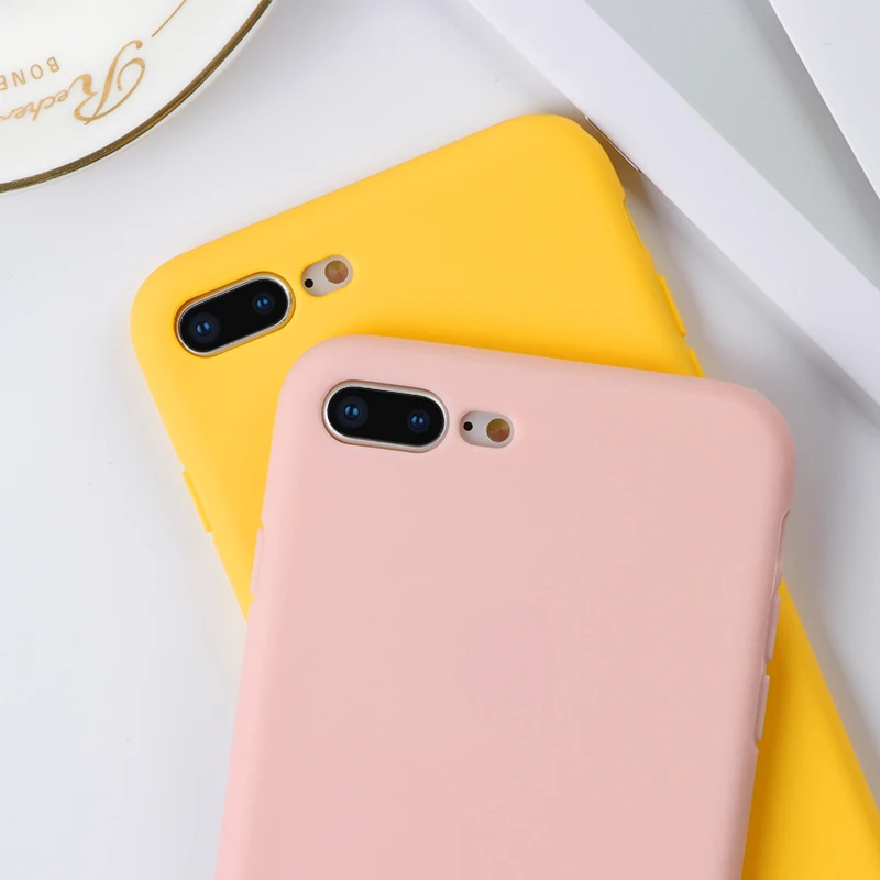 Матовый чехол для iPhone 8 6 6S Plus 7 iphone XR XS Max X 10 силиконовый чехол|Бамперы| |