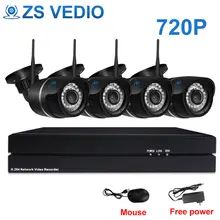 ZSVEDIO наблюдения Системы безопасности Камера 720 P P2P безопасности Пуля HD монитор обнаружения ИК-открытый NVR Наборы Камера CCTV