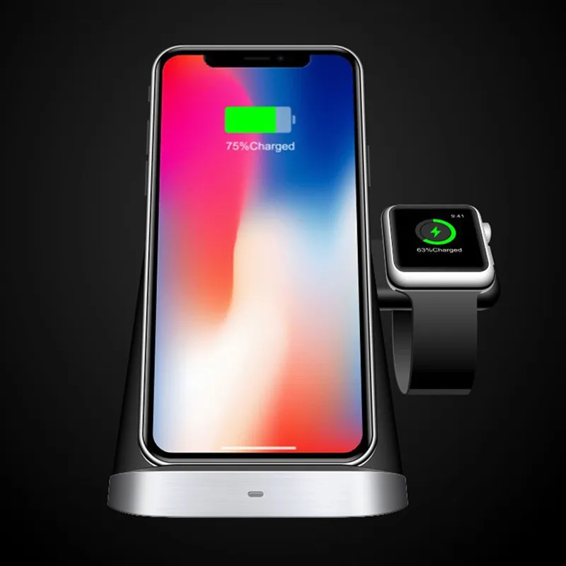 3 в 1 для Apple Watch 1 2 3 4 зарядное устройство IPhone 8 Plus X XR XS AirPods быстрое QI Беспроводное зарядное устройство для samsung S9 S8 S7 док-станция