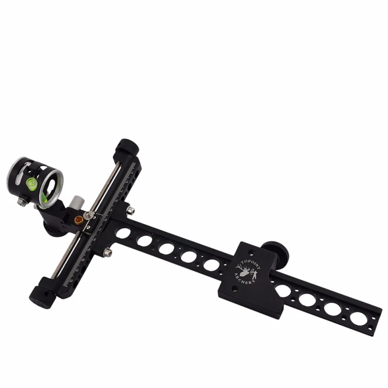 Composite bow single needle aiming long rod fine tuning sight 4 times magnifying lens anti bow