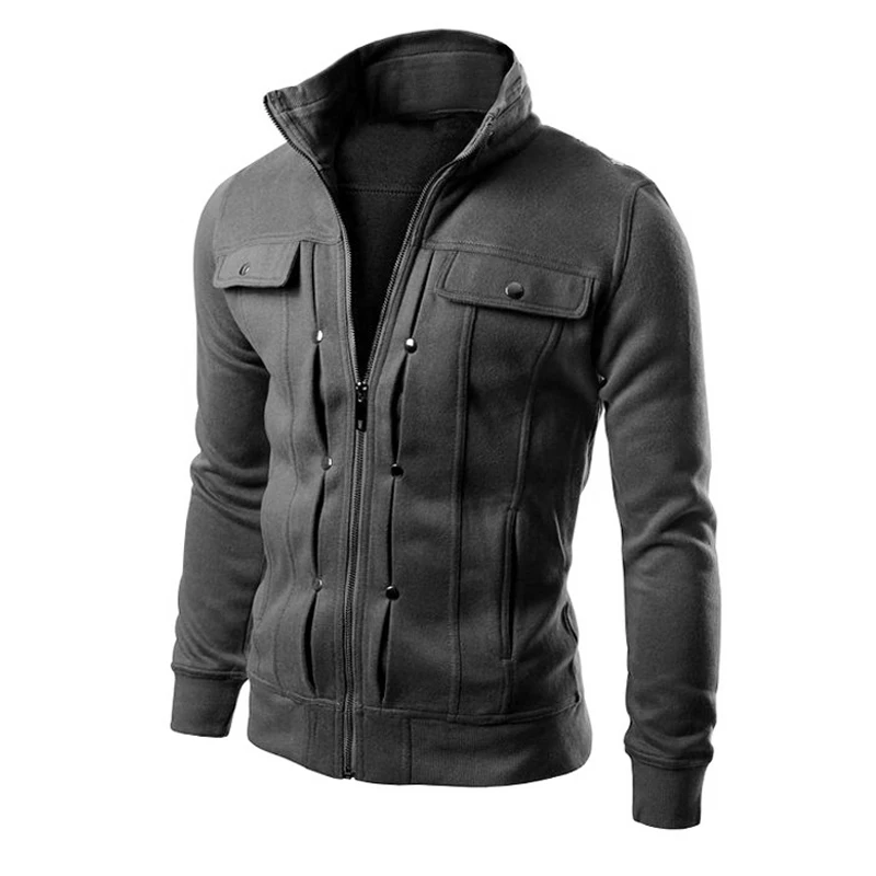 2018 Men Bomber Fancy Coats Windbreaker Winter Zipper Long