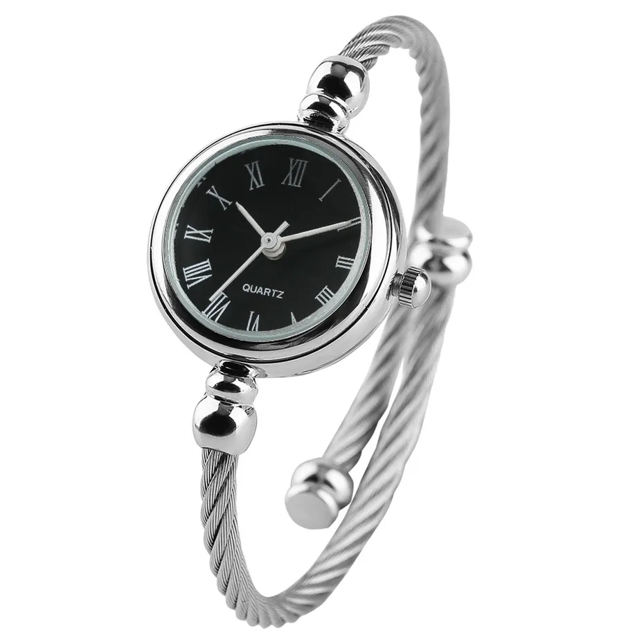 Black white dial women's bracelet watches02