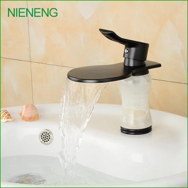 NIENENG badkamer wastafel kraan merk tap water kranen waterval zwart ... NIENENG badkamer wastafel kraan merk tap water kranen waterval zwart ...