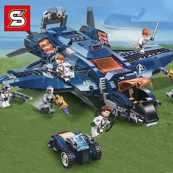 

SY 1333 838PCS Super Avengers movie SHIELD QuinJet Building Blocks Bricks fit 76126 Kids educational DIY toys gift 07122