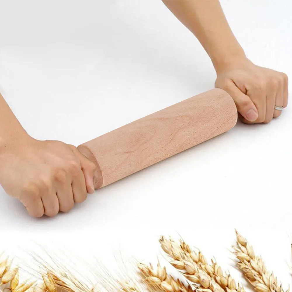 

Natural Wood Rolling Stick Cake Pie Noodles Rolling Wood Pole Wooden Kneading Dough Drum Baking Kitchen Tool Accessories