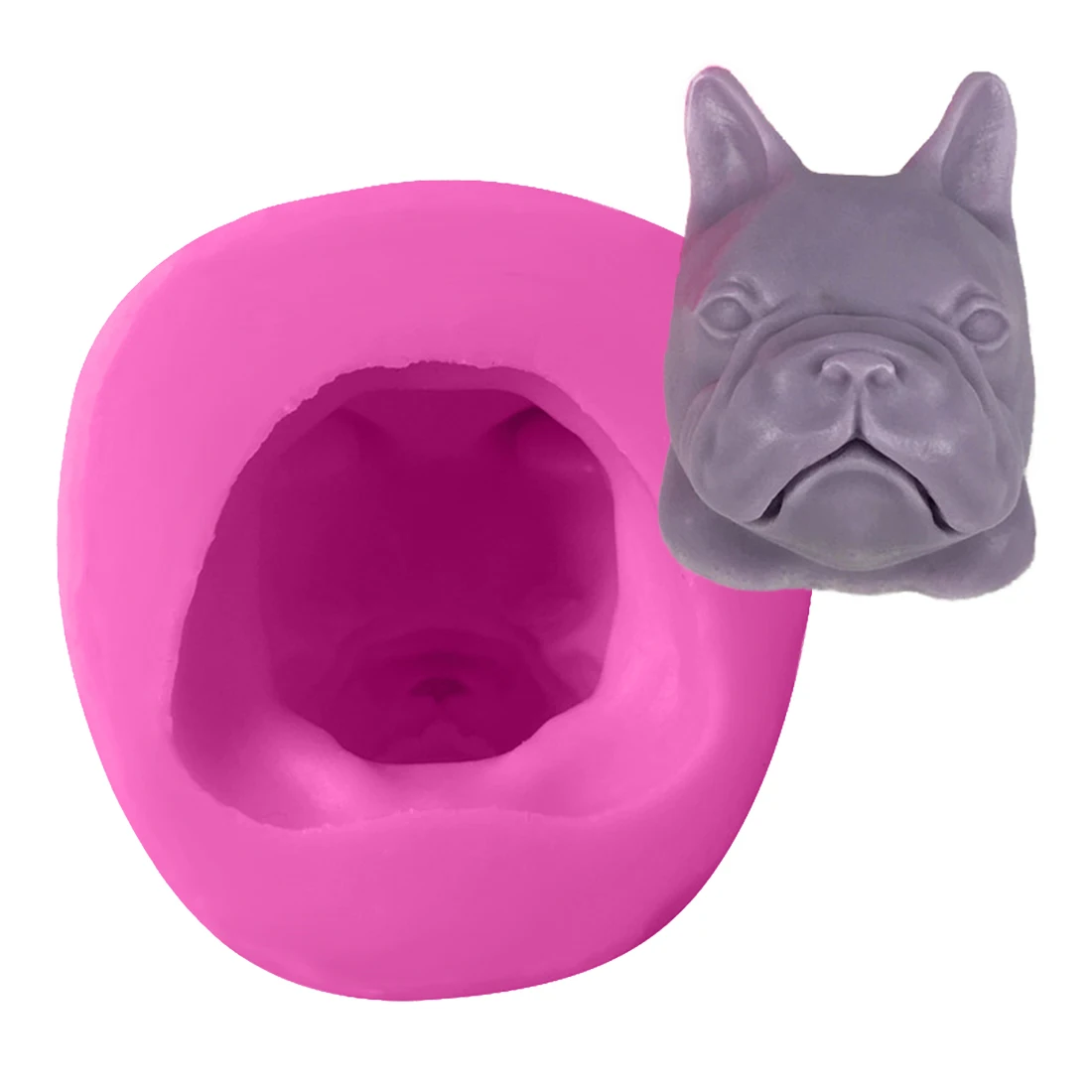 

Lovely Cake Decorating French Bulldog Shape Kitchen Pastry Baking Chocolate Soap Mold Easy Demoulding Silicone Form