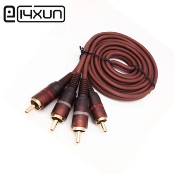 

EClyxun 1pcs 2 to 2 Double Lotus Head RCA Signal Cable DVD Connector TV Amplifier Mixer Camera 1.5M Audio cable
