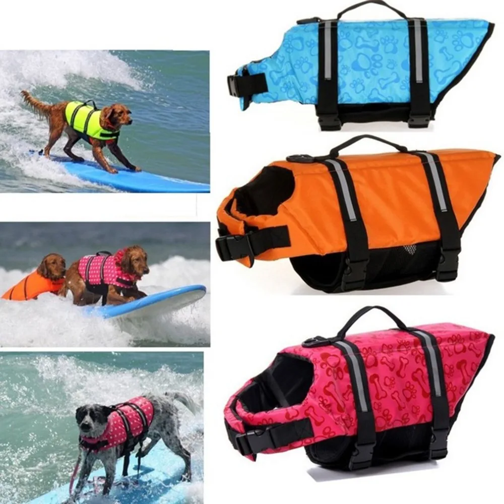 Pet Dog Life Jacket Safety Clothes Life Vest Collar Harness Saver Pet