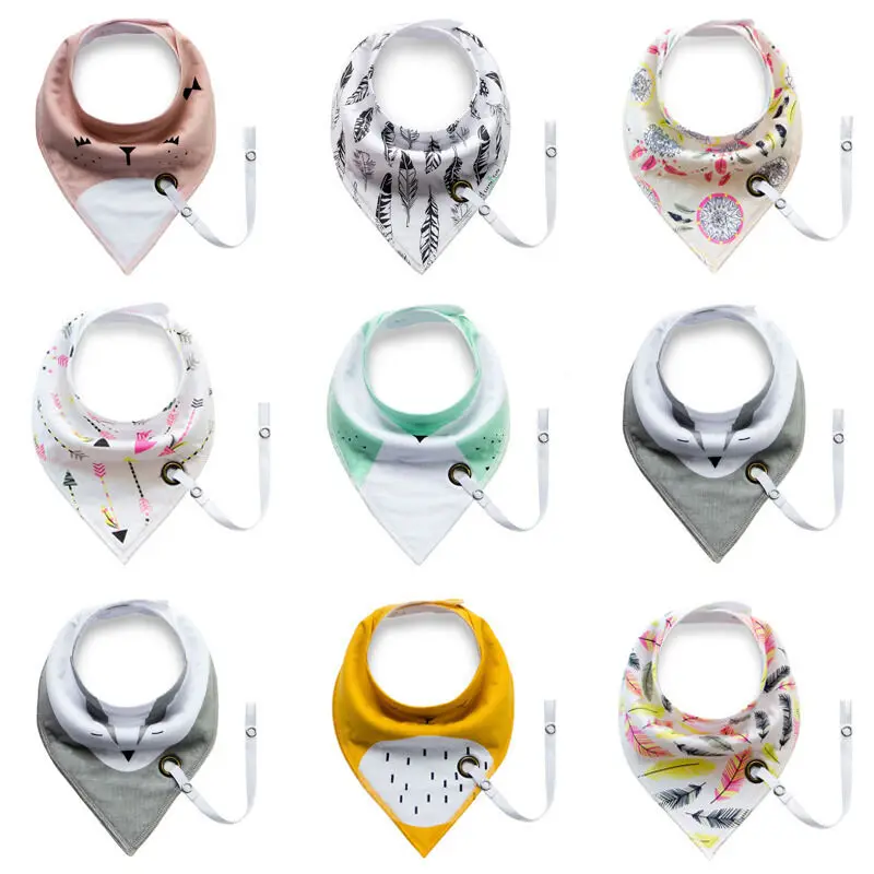 

2019 Hot Sale Baby Boy Girls Saliva Bibs Floral Print Towel Bandana Bib Triangle Kids Head Scarf