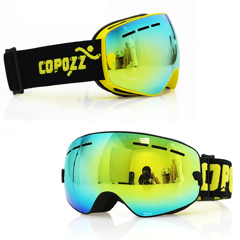 Copozz الاطفال تزلج نظارات حجم صغير للأطفال uv400 مكافحة الضباب قناع مزدوج نظارات الفتيات الفتيان التزلج على الجليد نظارات GOG-243