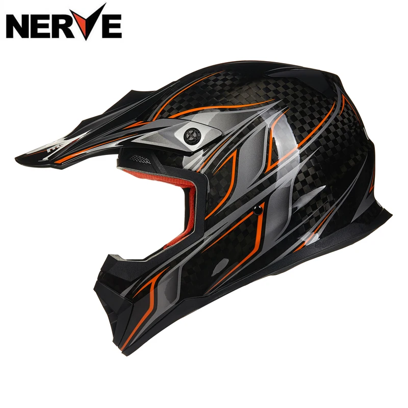 Нерв 12K Углеродное волокно внедорожный Шлем Мотоцикл Capacete шлем Casco ECE защитное
