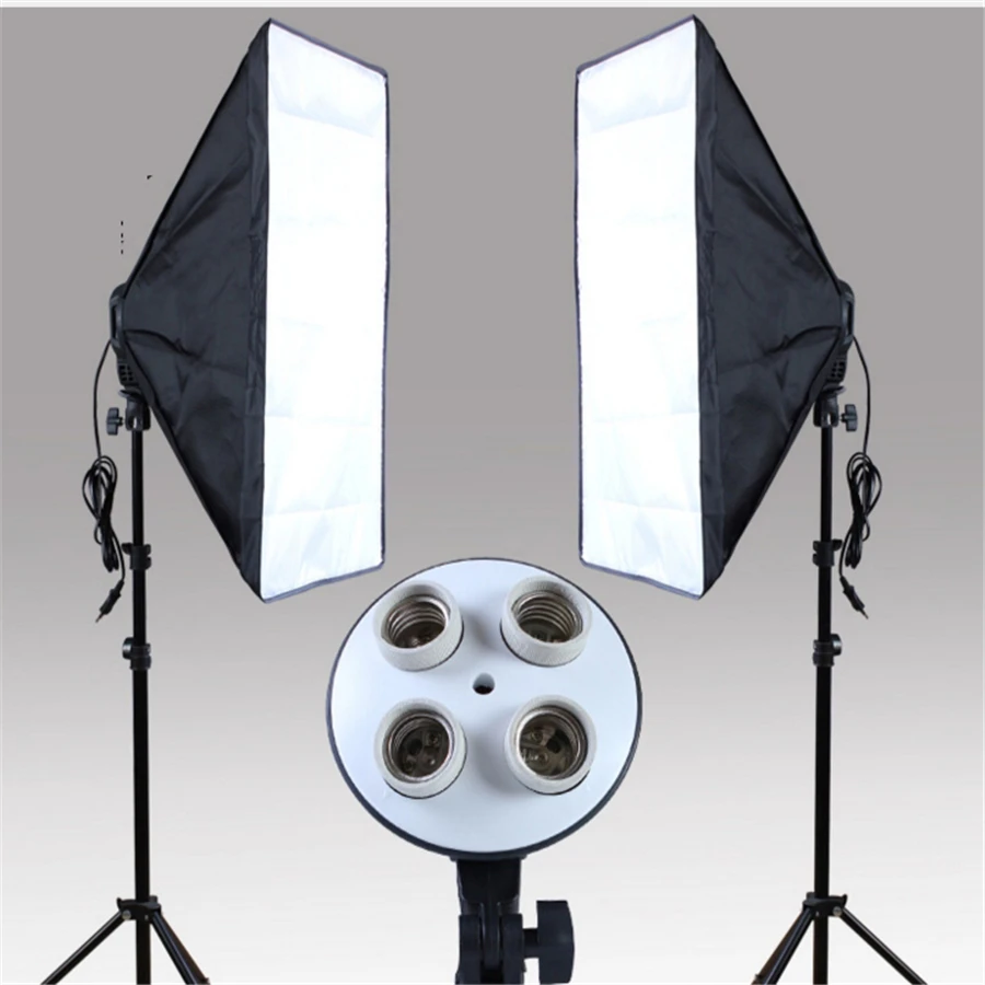 

Photography Studio Kits 3 pcs Photo Studio Lighting Kit with 1*Softbox / 1*4in1 Bulb Socket / 1* Light Stand