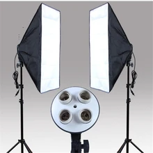 Photography Studio Kits 3 pcs Photo Studio Lighting Kit with 1*Softbox / 1*4in1 Bulb Socket / 1* Light Stand