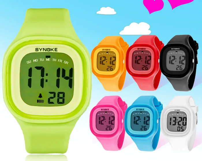 Лидер продаж! Акриловые Детские светодиодный цифровые часы Reloj Мода силиконовые спортивные наручные часы для мальчиков детские часы будильник Relogios